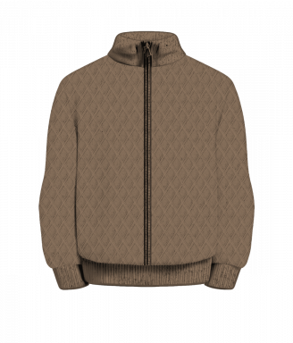 Diamond Jacket Full Zipper Toasted Coconut